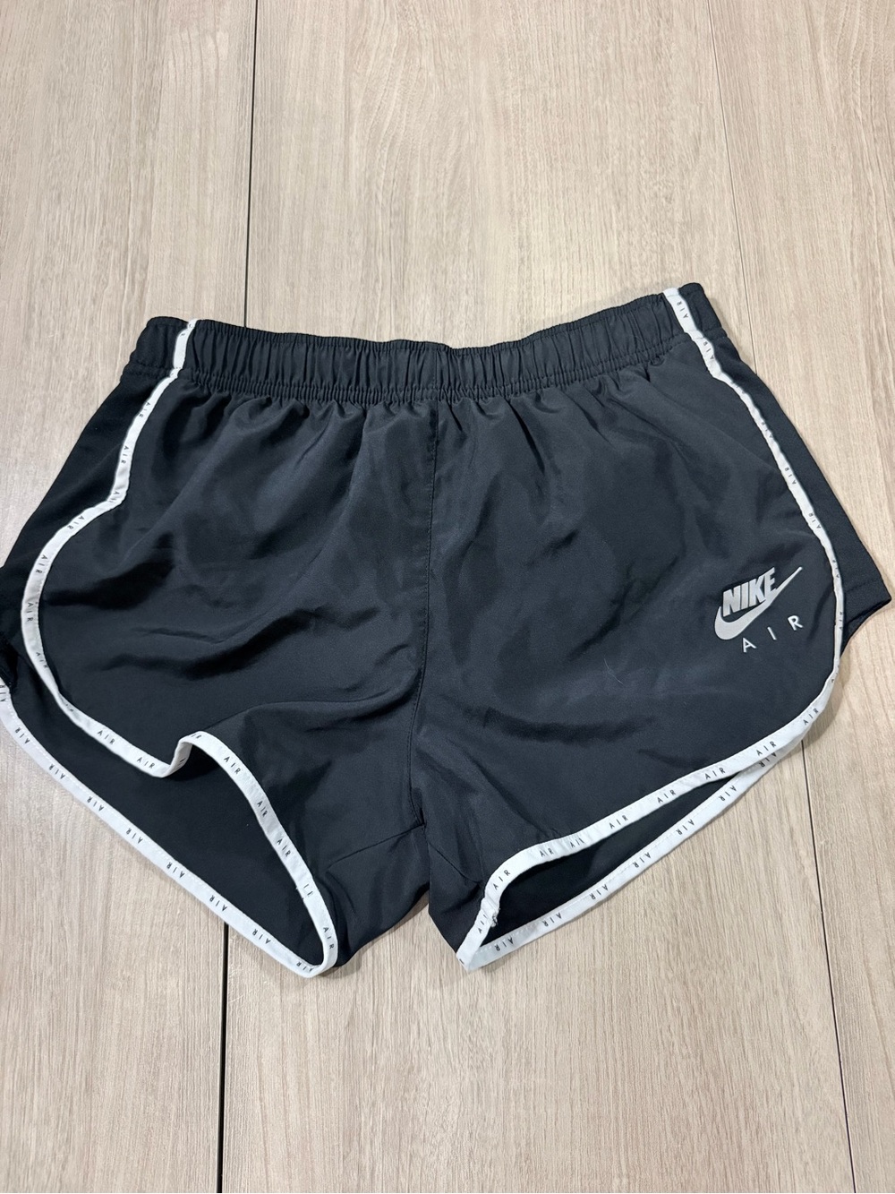 Nike Air Women's Black Shorts with White Trim